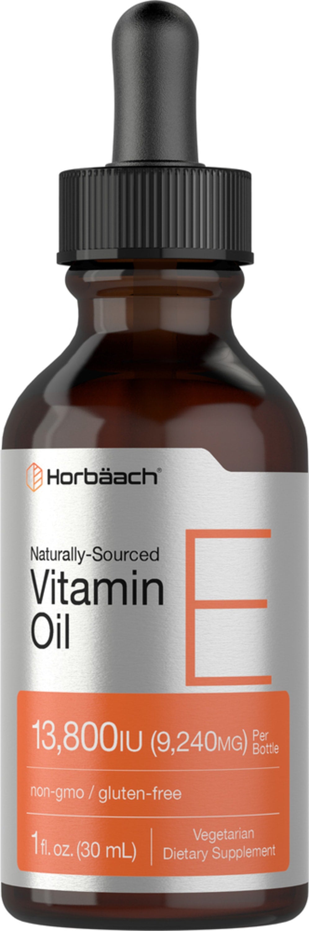 100% Natural Vitamin E-Oil, 13,800 IU, 1 fl oz (30 mL) Dropper Bottle