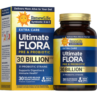 Ultimate Flora Extra Care Probiotic 30 Billion, 30 Delayed Release Vegan Caps