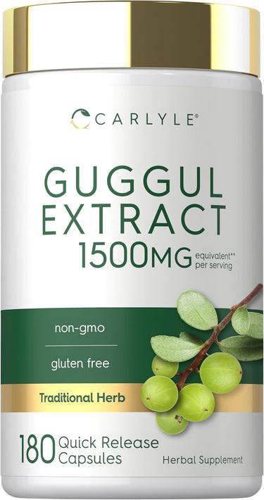 Guggul Extract, 1500 mg (per serving), 180 Quick Release Capsules