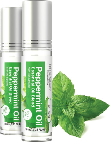 Peppermint Essential Oil Roll-On Blend (2 Pack), 10 mL (0.33 fl oz) Roll-On