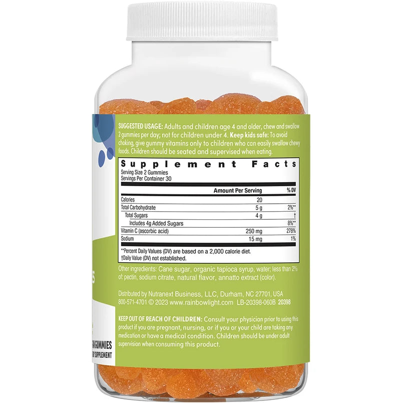 High Potency Vitamin C Gummies, 60 Vegan Gummies