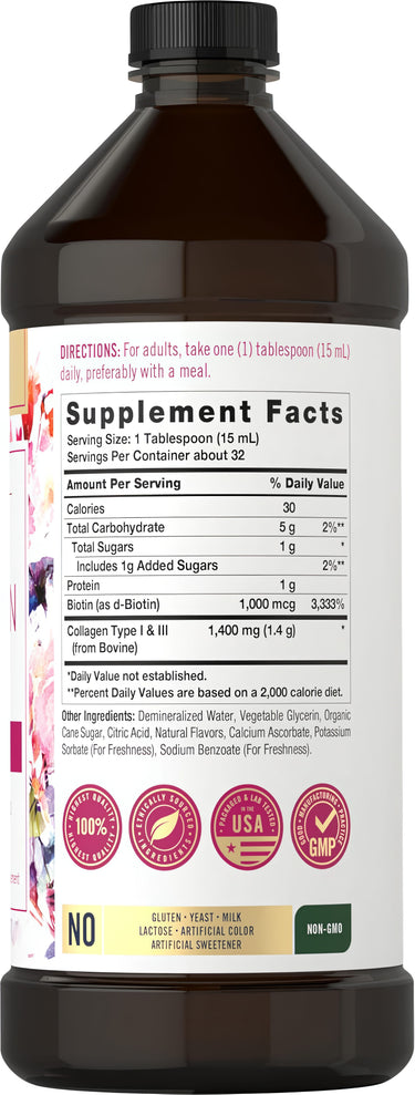 Liquid Collagen, 16 fl oz (473 mL) Bottle