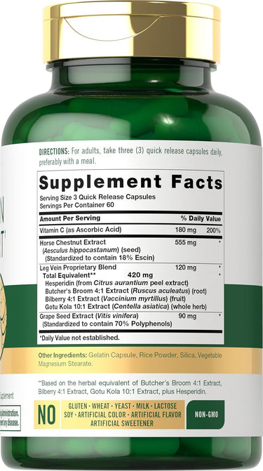 Leg Vein Support, 180 Quick Release Capsules