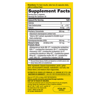 Women's Daily 3-in-1 Prebiotics & Probiotics, 60 Delayed Release Vegan Caps