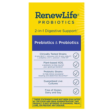 Daily Balance 2-in-1 Prebiotics & Probiotics, 60 Vegetarian Capsules
