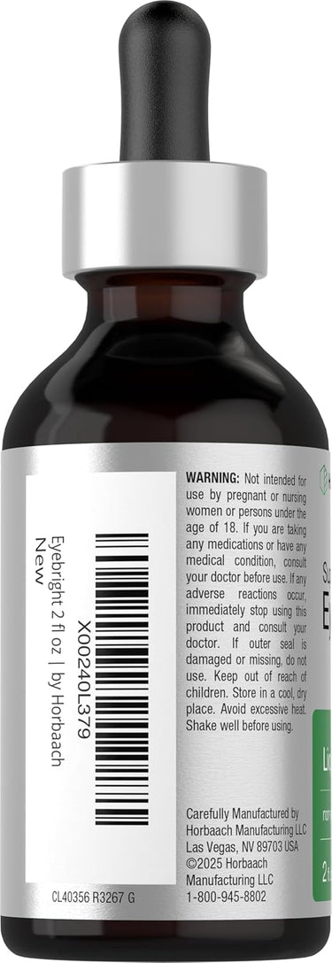 Eyebright Liquid Extract Alcohol Free, 2 fl oz (59 mL) Dropper Bottles