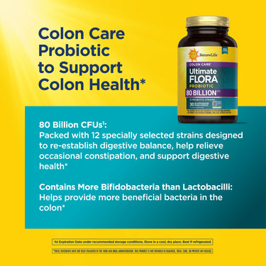 Ultimate Flora Colon Care Probiotic 80 Billion, 30 Delayed Release Vegan Caps