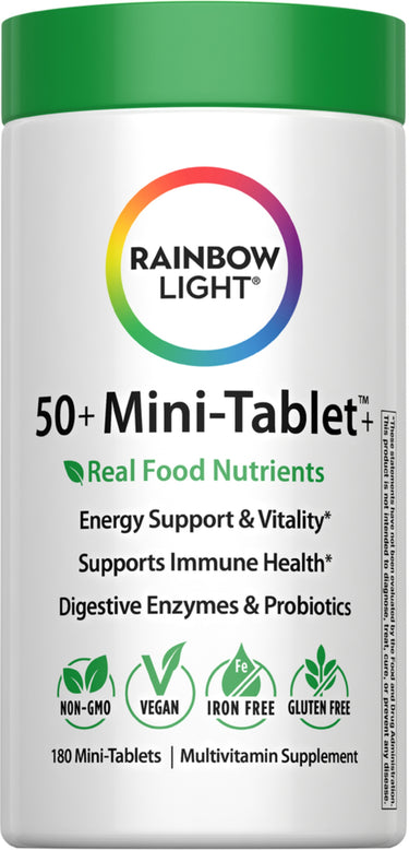 50+ Mini-Tablet plus Real Food Nutrients, 180 Vegan Tablets
