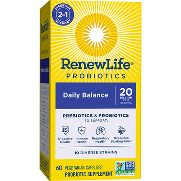 Daily Balance 2-in-1 Prebiotics & Probiotics, 60 Vegetarian Capsules