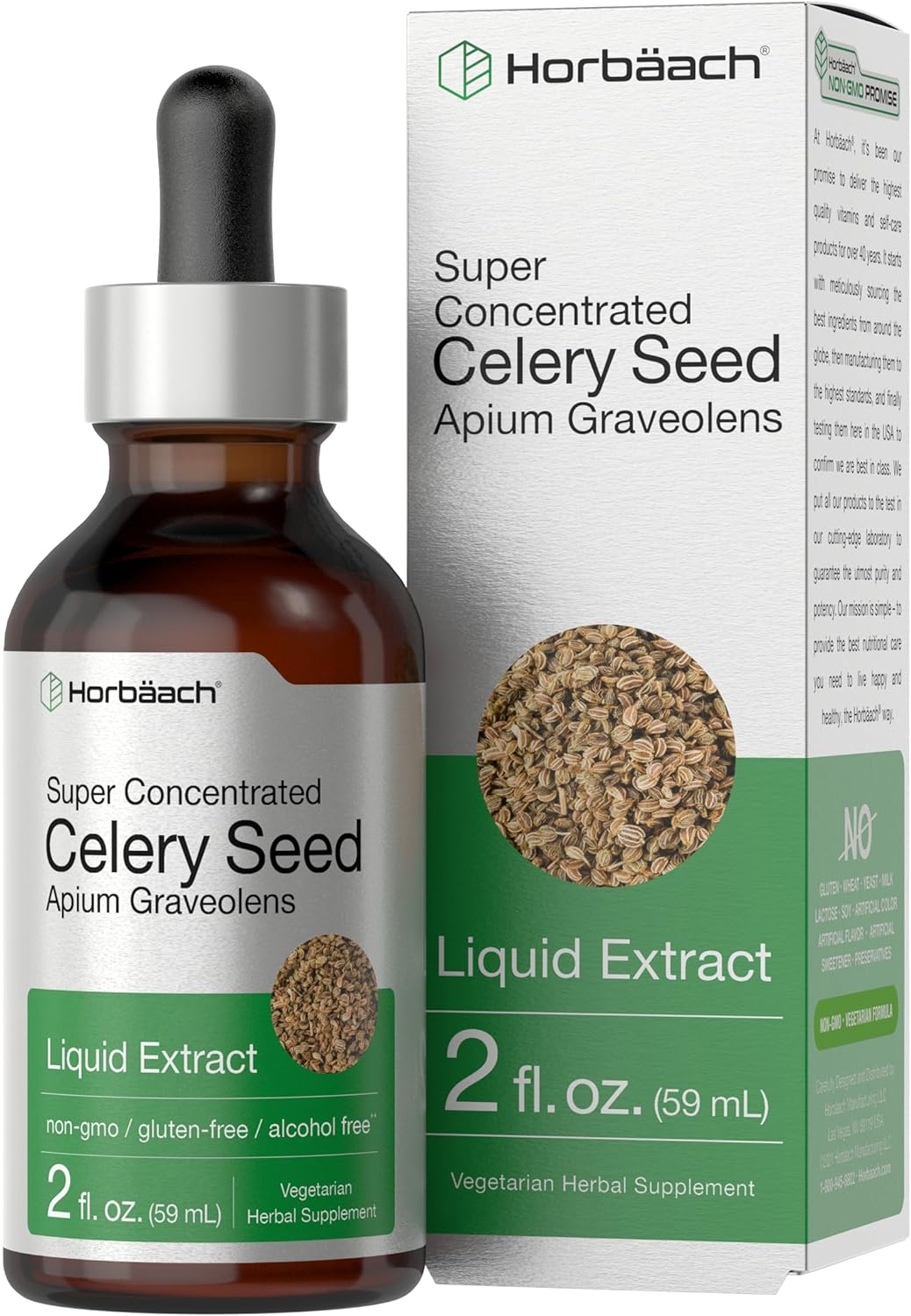 Celery Seed Liquid Extract, 2 fl oz (59 mL) Dropper Bottle