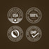 Infographic stating it is packaged and lab tested in the USA, 100% highest quality, finest ingredients, ethically sourced, GMP quality product.
