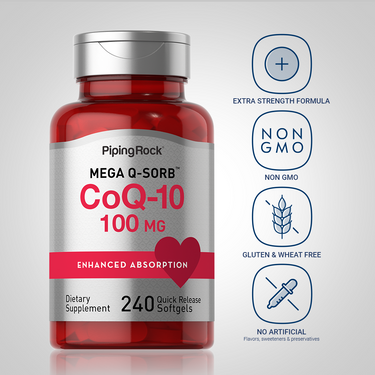 CoQ10, 100 mg, 240 Quick Release Softgels