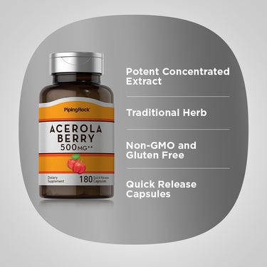 Acerola Berry, 500 mg, 180 Quick Release Capsules