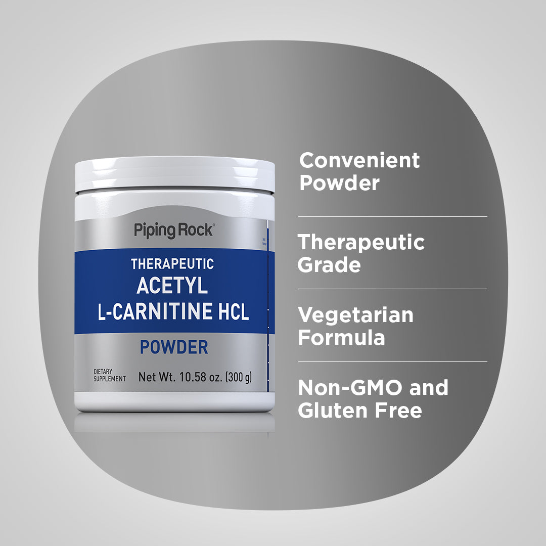 Acetyl L-Carnitine Powder, 10.58 oz (300 g) Bottle