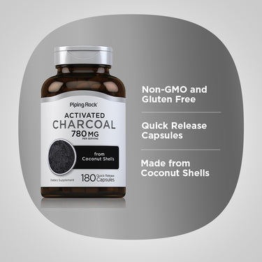 Activated Coconut Charcoal, 780 mg (per serving), 180 Quick Release Capsules