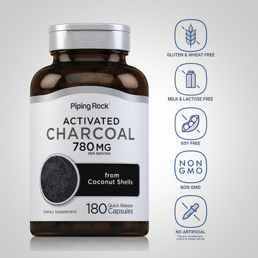 Activated Coconut Charcoal, 780 mg (per serving), 180 Quick Release Capsules