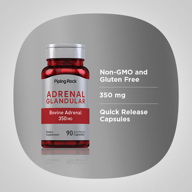 Adrenal Glandular (Bovine), 350 mg, 90 Quick Release Capsules