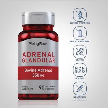 Adrenal Glandular (Bovine), 350 mg, 90 Quick Release Capsules