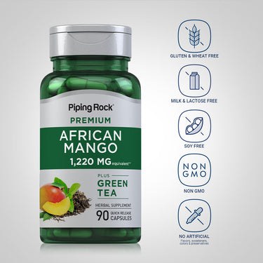 African Mango & Green Tea, 1220 mg, 90 Quick Release Capsules