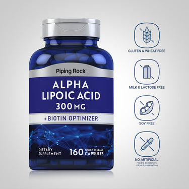 Alpha Lipoic Acid, 300 mg, 160 Quick Release Capsules