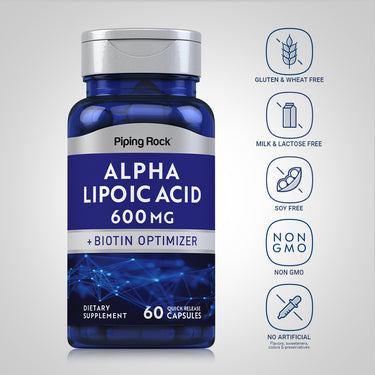 Alpha Lipoic Acid, 600 mg, 60 Quick Release Capsules