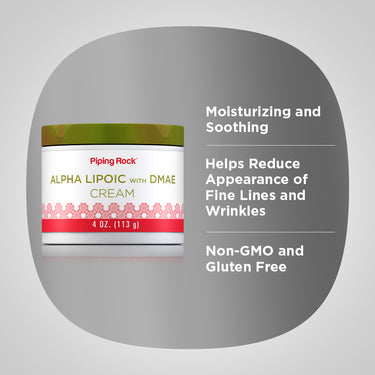 Alpha Lipoic with DMAE Cream, 4 oz (113 g) Jar