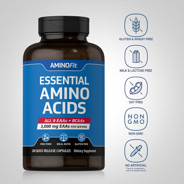 AminoFit Essential Amino Acids, 180 Quick Release Capsules