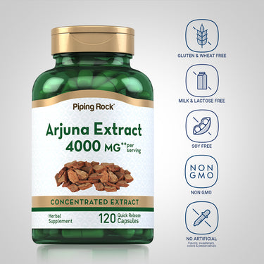 Arjuna Standardized Extract, 4000 mg (per serving), 120 Quick Release Capsules