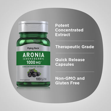 Aronia (Chokeberry), 1000 mg, 100 Quick Release Capsules