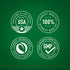 Infographic states USA packaged, lab tested, 100% highest quality, finest, ethically sourced, GMP quality product.