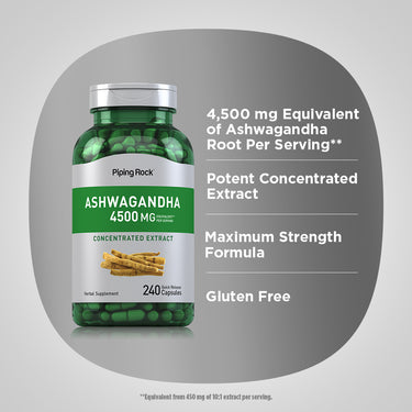 Ashwagandha, 4500 mg (per serving), 240 Quick Release Capsules