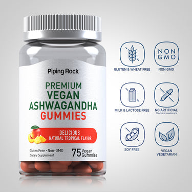 Ashwagandha (Delicious Tropical), 75 Vegan Gummies