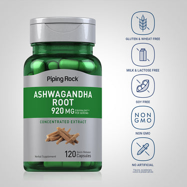 Ashwagandha Root (Withania somnifera), 920 mg (per serving), 120 Quick Release Capsules