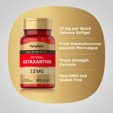 Astaxanthin, 12 mg, 60 Quick Release Softgels