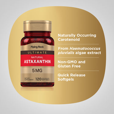 Astaxanthin, 5 mg, 120 Quick Release Softgels