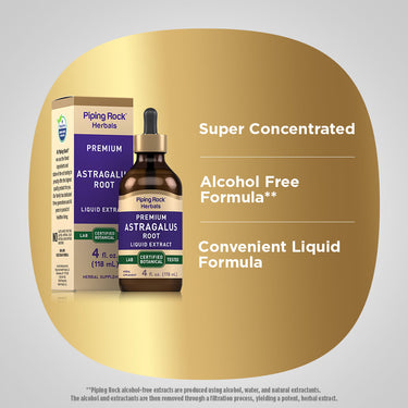 Astragalus Root Liquid Extract (Alcohol Free), 4 fl oz (118 mL) Dropper Bottle