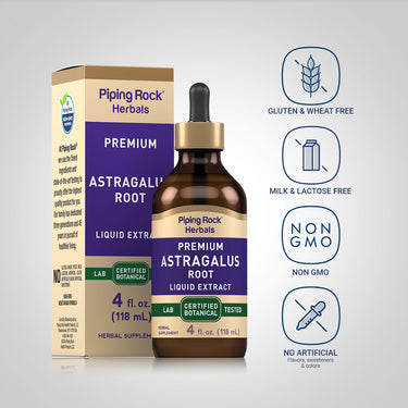 Astragalus Root Liquid Extract (Alcohol Free), 4 fl oz (118 mL) Dropper Bottle
