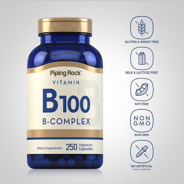 B-100 Vitamin B Complex, 250 Vegetarian Capsules