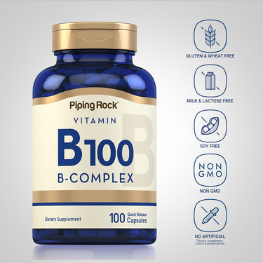 B-100 Vitamin B Complex, 100 Quick Release Capsules
