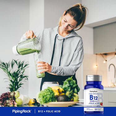 B12 2500 mcg + Folic Acid 400 mcg, 120 Fast Dissolve Tablets