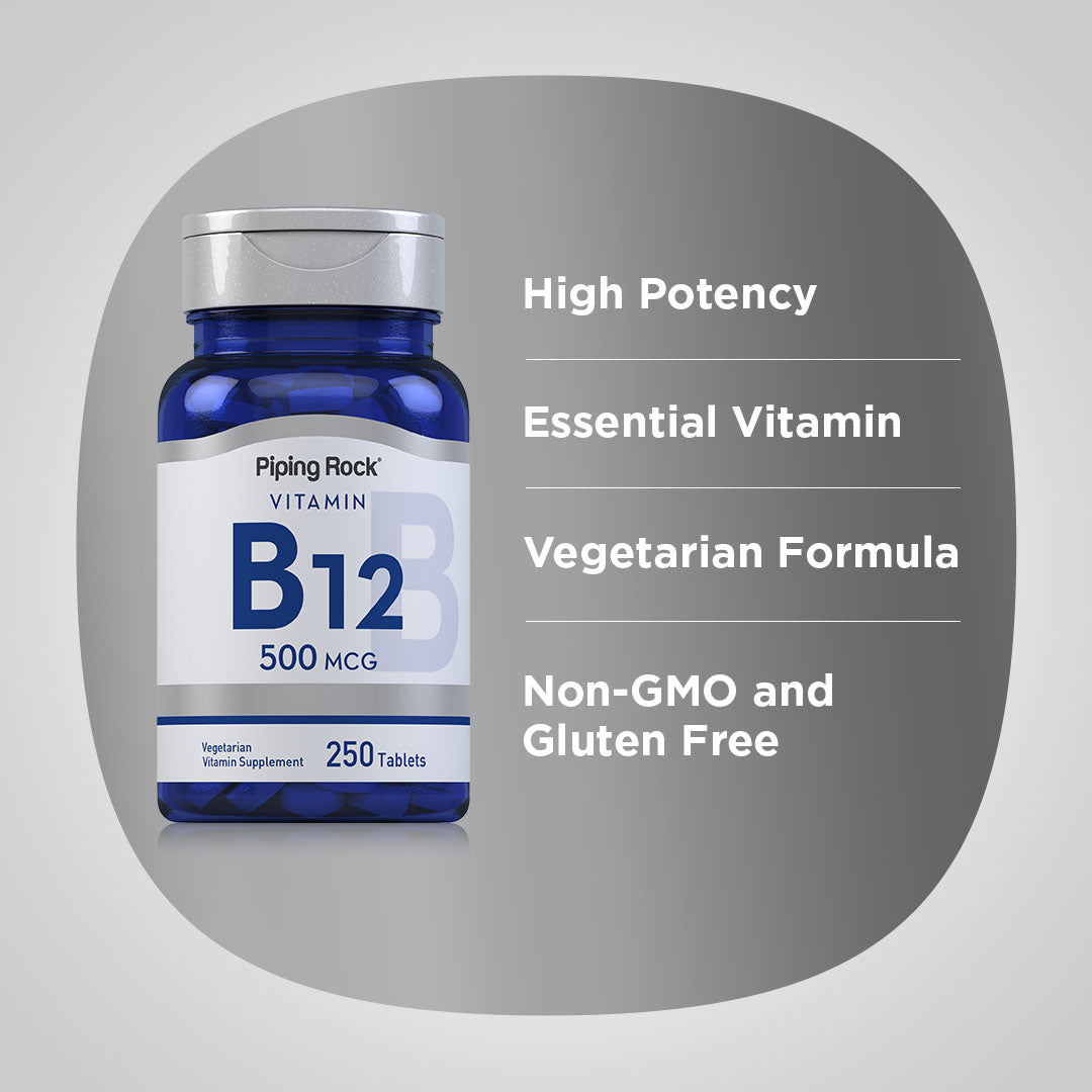 B-12, 500 mcg, 250 Tablets