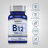 B-12 bottle with icons indicating Gluten & Wheat Free, Milk & Lactose Free, Soy Free, Non-GMO, No Artificial Additives.