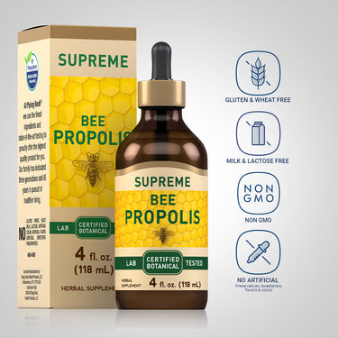 Bee Propolis, 4 fl oz (118 mL) Dropper Bottle