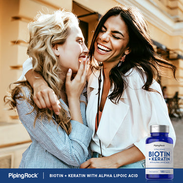 Biotin 5000 mcg (5mg) Plus Keratin, 180 Quick Release Capsules