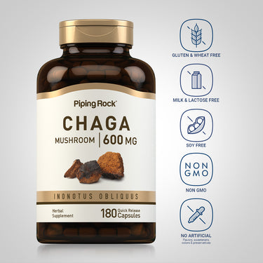 Chaga Mushroom, 600 mg, 180 Quick Release Capsules