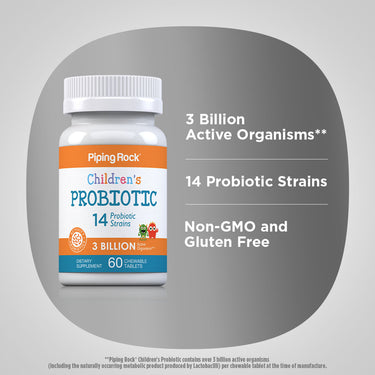 Children's Probiotic 14 Strains 3 Billion Organisms, 60 Chewable Tablets