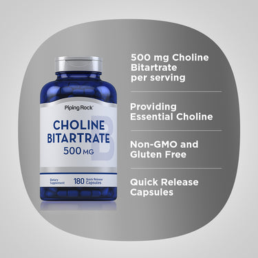 Choline, 500 mg, 180 Quick Release Capsules