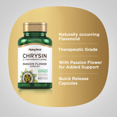 Chrysin Extract (Passion Flower Ext), 500 mg, 60 Quick Release Capsules