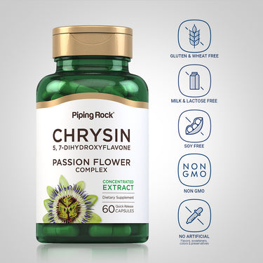 Chrysin Extract (Passion Flower Ext), 500 mg, 60 Quick Release Capsules