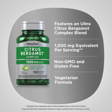 Citrus Bergamot Complex, 1500 mg (per serving), 100 Vegetarian Capsules